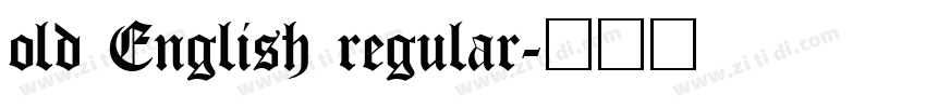 old English regular字体转换